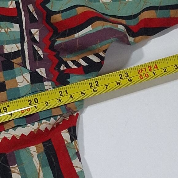 Vintage Stage West 90s Geometric Print Button Western Shirt Mens Med/Womens Lg - Picture 6 of 11